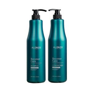 Cặp dầu gội xả Alonzo Recover phục hồi tóc khô và hư tổn 1000ml*2